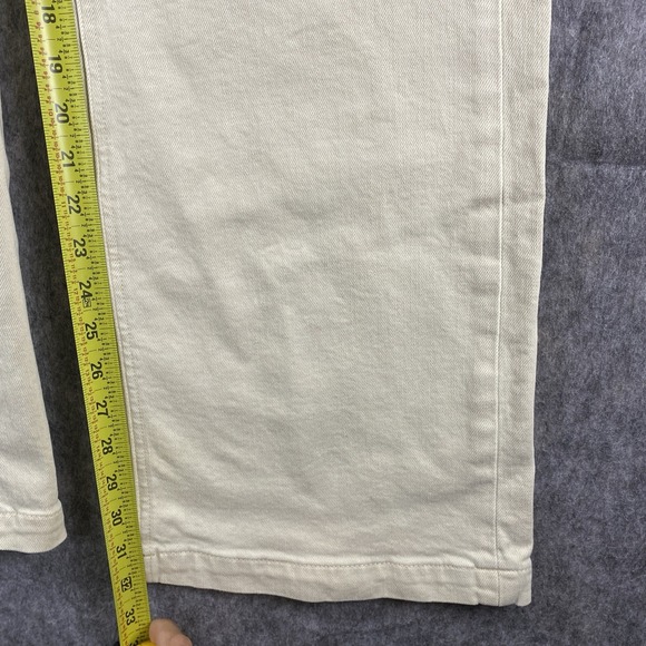 Gap High Rise Stride Wide-Leg Pants Jeans Women's 26x32‎ White Chino Work Office - Picture 5 of 15